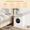 Indoor Pet House Enclosure Hidden Kitten Washroom-White