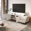 Modern TV Stand with 3-Door 2-Drawer Storage Cabinet Unit for Living Room White