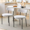 Dining Chairs Set of 2 Mid-Century Upholstered Curved Backrest Accent Chairs