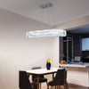 Crystal Chandelier Dimmable Oval LED Ceiling Light Pendant Lights w. Remote 70CM