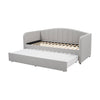 Dusk Dover Stone Grey Woven Fabric Day Bed RRP £629