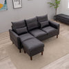 Luxury 3 Seater Corner Sofa Armchair Settee Couch with Footstool Living Room