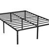 Metal Bed Frame Double Size Bed Platform Bed Base Black 135*190cm Height 45cm