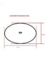 Bowl Wash Basin Ceramic Countertop Oval White Compact Cloakroom 500 MM W