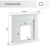 Fireplace Mantel Surround Traditional Oak Veneer Frame Wall Mount Decorative