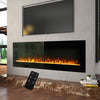 60 in LED Electric Fireplace Wall Mounted Heating Recessed Fire Inset Heater