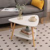 Modern 2-Tier Coffee Table Sofa Side Table Living Room End Bedside Table White