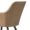 Set of 2 Cream Faux Leather Dining Chairs Armchairs Kitchen Dining Room Modern