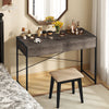 Multipurpose Computer Workstation Vanity Table-Gray