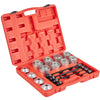 28PCS Press and Pull Sleeve Kit Bush Bearing Removal Kit Steel Case Tool