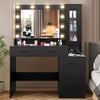 2 in1 Dressing Table with LED Lights Mirror 5 Drawers Socket Vanity Make up Desk