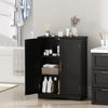 GAINOOM Bathroom Black Floor Storage Cabinet 80cm Cupboard Buffet Cabinet