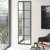 Large Vintage Window Style Wall Hanging Mirror Rustic Window Mirror Black 60x150
