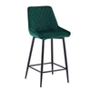 2x Velvet Bar Stool Metal Leg Breakfast Pub Chairs Kitchen Counter Furniture