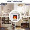 Electric Fire Suite White Freestanding Fireplace Mantel Heater Flame Surround Ff