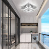 Crystal Chandelier Square Ceiling Light LED Lamp Pendant Light Living Room