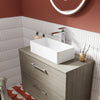 465 x 235mm Countertop Vessel Wash Basin Square White Ceramic Bathroom Sink
