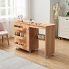 Folding Sewing Table 2 IN 1 Rolling Craft Table Home Office Desk Workstation UK
