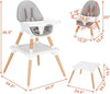 5 IN1 Baby High Chair Infants to Toddler Convertable Kids Table and Chair Set