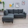 L-Shaped Corner Sofa, Sectional Couch with Built-in USB Port Chaise