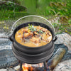 8L Litre Cast Iron Potjie African Pot Deep Camping Cooking Pot Campfire Stew Pot