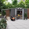 New 8 X 4FT Garden Shed Metal Pent Roof Outdoor Tool Bike Storage WITH Open Shed