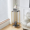 90cm Plant Stand 2/3-Tier Flower Holder Tall Side End Table with Golden Frame