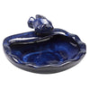 Solar Power Blue Fish Ceramic Outdoor Water Fountain Feature Ornament Bird Bath