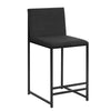 Dusk Rae Charcoal Velvet & Black Set of 2 Barstools RRP