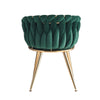 Velvet Dining Chair with Door Knocker Ring Windsor Dressing Room Chair 1/2/4/6