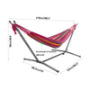 Cotton Hammock with Steel Stand 2 Person Swing Chair Bed Outdoor Garden Camping