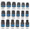 Heavy Duty 1/2" Ratchet Wrench Socket Set 8-32mm Metric Extension Bar Metal Case