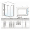 Shower Enclosure And Tray Sliding Door 8mm Nano Glass Screen With Side Panel