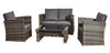 Garden Rattan Furniture Sofa Set Outdoor Indoor Patio Glass Coffee Table Balcony