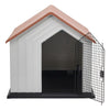 XL Plastic Dog Kennel Pet House Garden Indoor Outdoor Animal Shelter Bed+Door