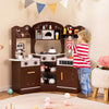 Kids Corner Wooden Play Kitchen with Coffee Machine & Slide-Coffee