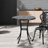 Garden Hollow Top Design Side Table with Parasol Hole Cast Aluminum Dining Table