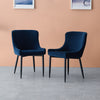 Luxury 2x Navy Blue Velvet Fabric Chairs Lounge Office Chairs Reception Home TOP