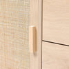1 Door 2 Shleves 4 Drawer Sideboard Unit Storage Cabinet Compact Cupboard Rattan