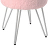 Faux Fur Padded Cushion Piano Seat Vanity Footstool Stool Dressing Table Chairs