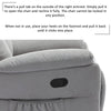 Recliner Chair Fabric Padded Seat Single Sofa Lounge Manual Reclining Armchair