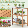 Outdoor Garden Potting Bench Table Acacia Wood Planting Workstation