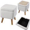 Teddy Velvet Storage Ottoman Seat Stools Home Chair Footstool Storage Box Table