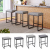 Industrial Bar Counter Stool Kitchen Dining Chair Barstool Simple Square Seat UK