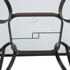 Round/Square Garden Patio Coffee Bistro Table Glass Outdoor Summer Parasol Hole