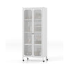 Wooden Storage Cabinet Mobile Food Pantry Cupboard Modern Kitchen Sideboard