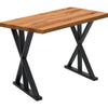 Set of 2 Industrial Table Parts Black Metal Table Legs Office Bench Worktop Desk