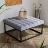 Large Square Footstool Chesterfield Pouffe Foot Stool Ottoman Bench Coffee Table