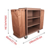 Janitorial Trolley Cleaning Cart Housekeeping Cleaner Cart 4 Tier w/ Bag Hotel