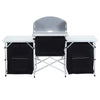 Folding Outdoor Camping Kitchen Cupboard Unit Storage Stand Food Pre Work Table
